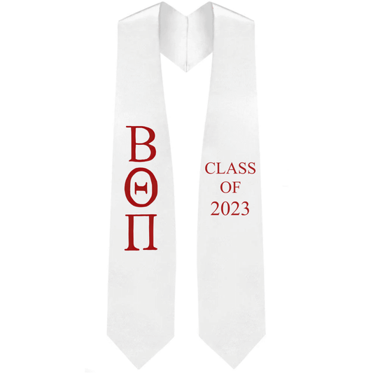 Beta Theta Pi Greek Lettered Stole w/ Year