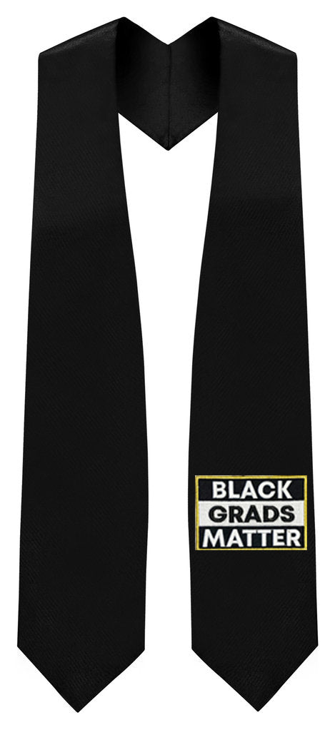 Black BLACK GRADS MATTER Graduation Stole - Stoles.com