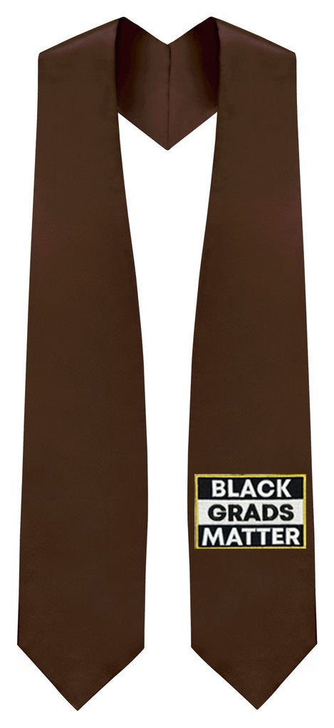 Brown BLACK GRADS MATTER Graduation Stole - Stoles.com