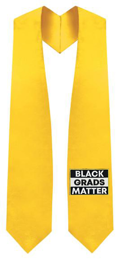 Gold BLACK GRADS MATTER Graduation Stole - Stoles.com
