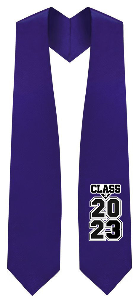 Purple "Class of 2023" Graduation Stole