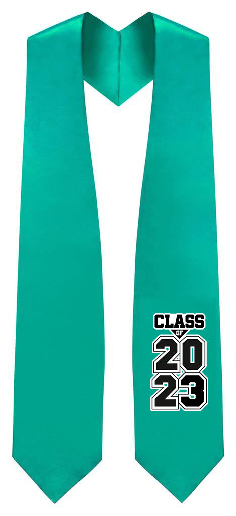 Emerald Green "Class of 2023" Graduation Stole