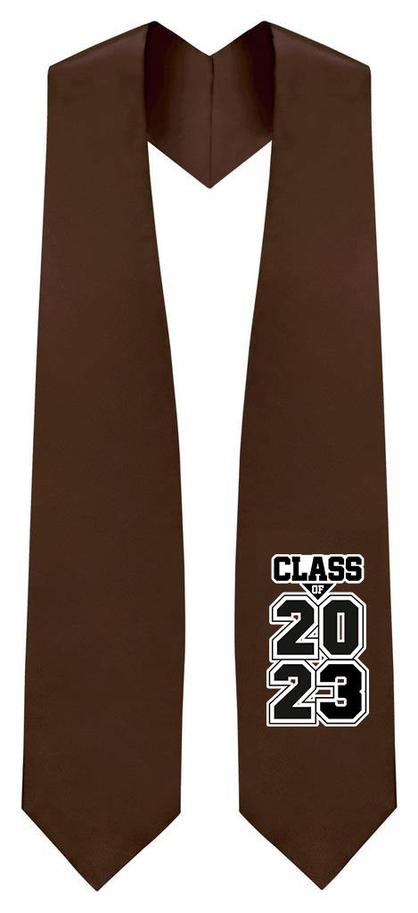 Brown "Class of 2023" Graduation Stole