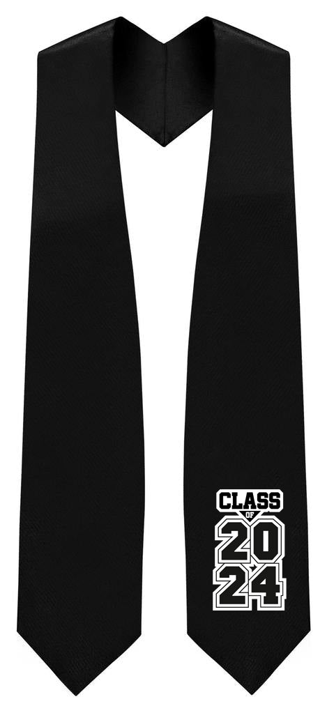 Black "Class of 2024" Graduation Stole