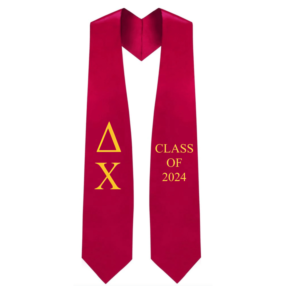 Delta Chi Greek Lettered Stole w/ Year