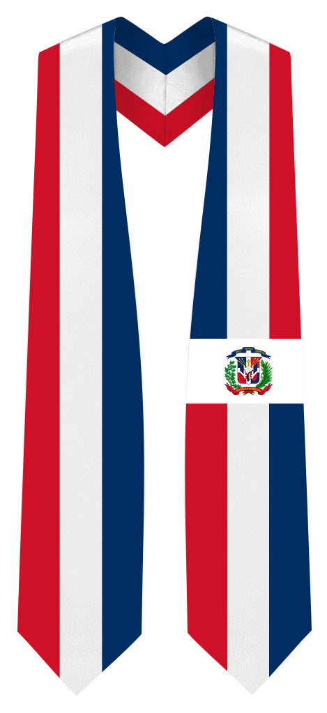 Dominican Republic Graduation Stole -  Dominican Republic Flag Sash - Stoles.com