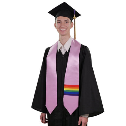 Rainbow LGBTQ Gay Queer Graduation Lavender Sash/Stole