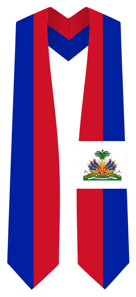 Haiti Graduation Stole -  Haiti Flag Sash - Stoles.com