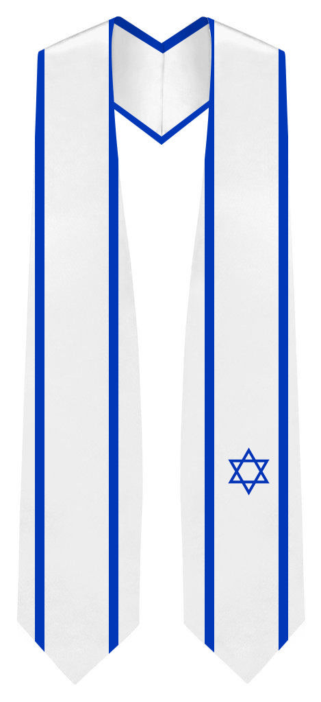 Israel Graduation Stole - Jewish Flag Sash