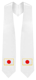 Japan Embroidered Patch Stole - Japanese Flag Patch Sash