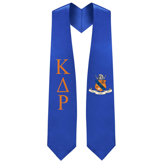 Kappa Delta Rho Greek Lettered Graduation Stole w/ Crest