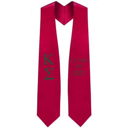 Kappa Sigma Lettered Stole w/ Year
