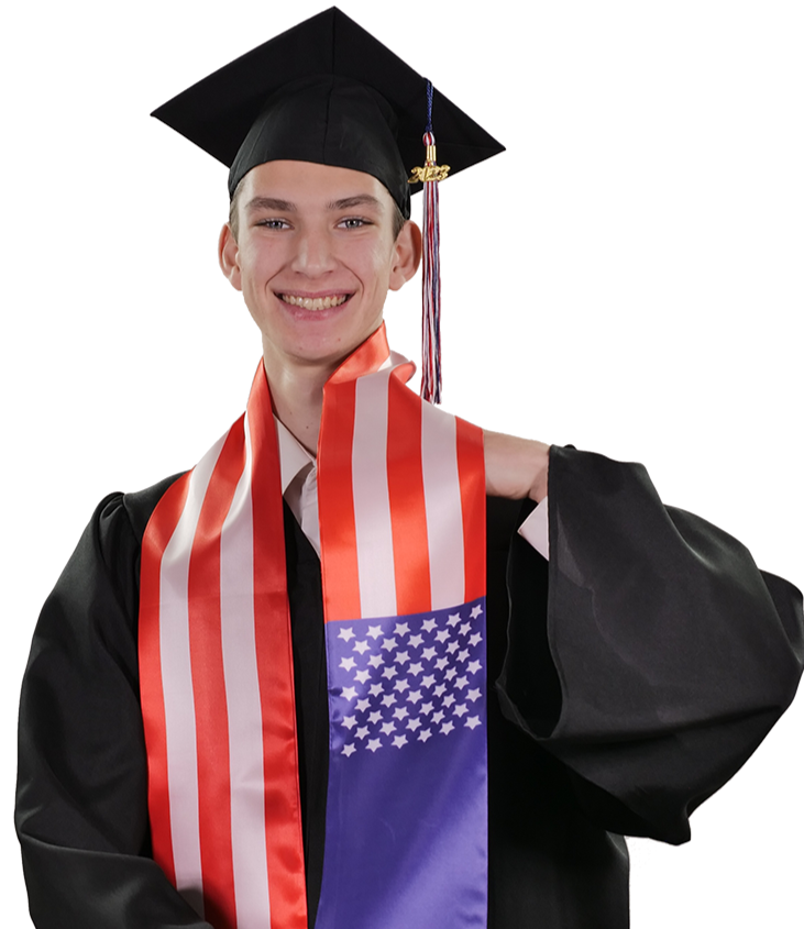 USA Graduation Stole - USA Flag Sash