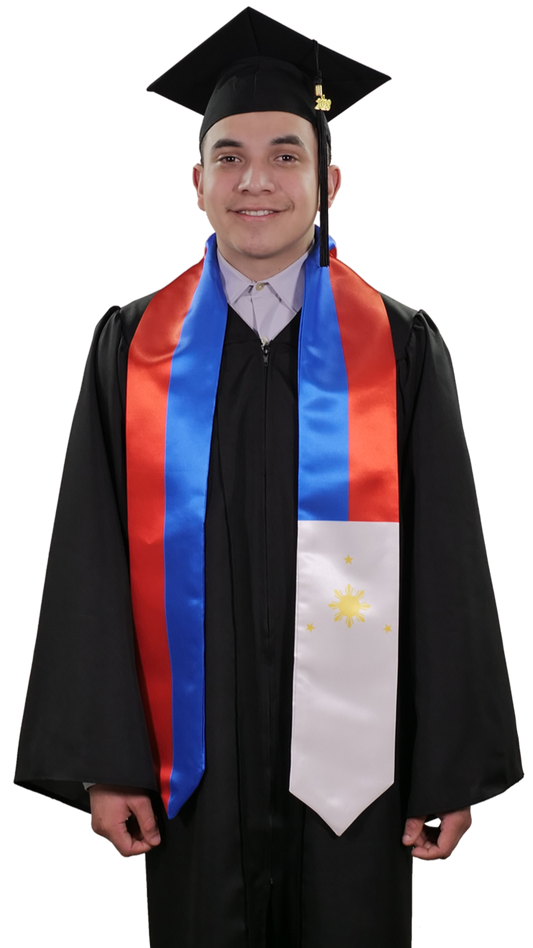 Philippines Graduation Stole - Filipino Flag Sash