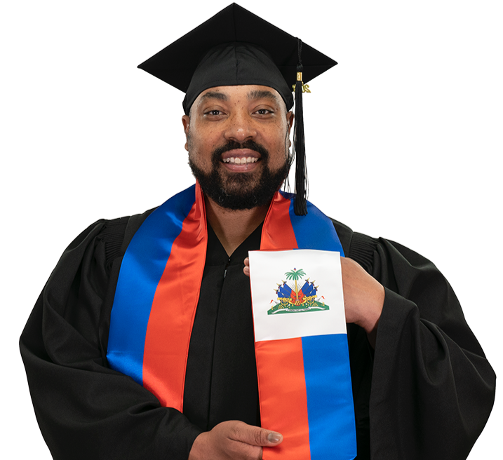 Haiti Graduation Stole -  Haiti Flag Sash - Stoles.com