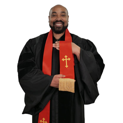 Red Satin Clergy Stole