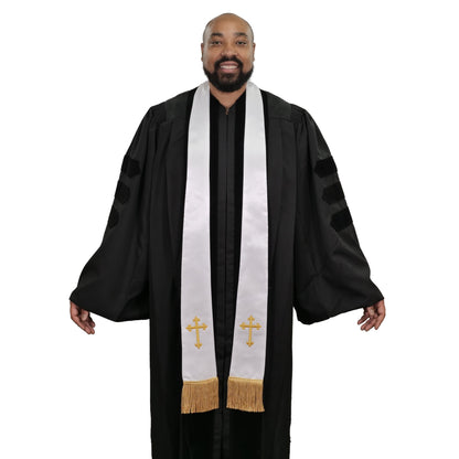 White Satin Clergy Stole