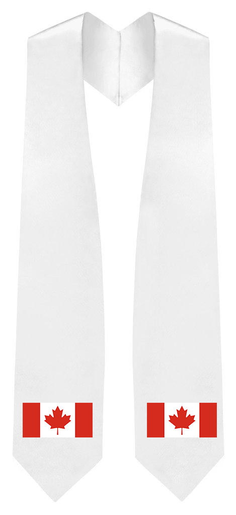 Canada Embroidered Patch Stole - Canadian Flag Patch Sash - Stoles.com