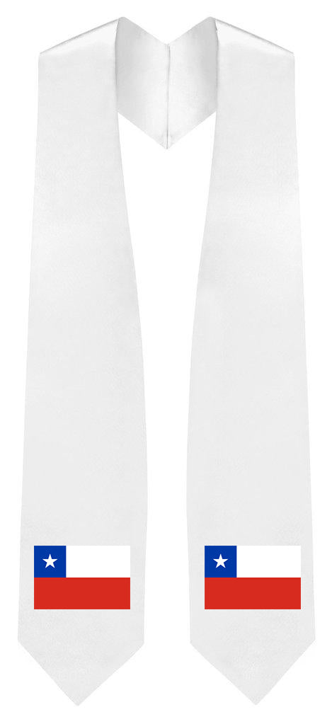 Chile Embroidered Patch Stole - Chilean Flag Patch Sash - Stoles.com