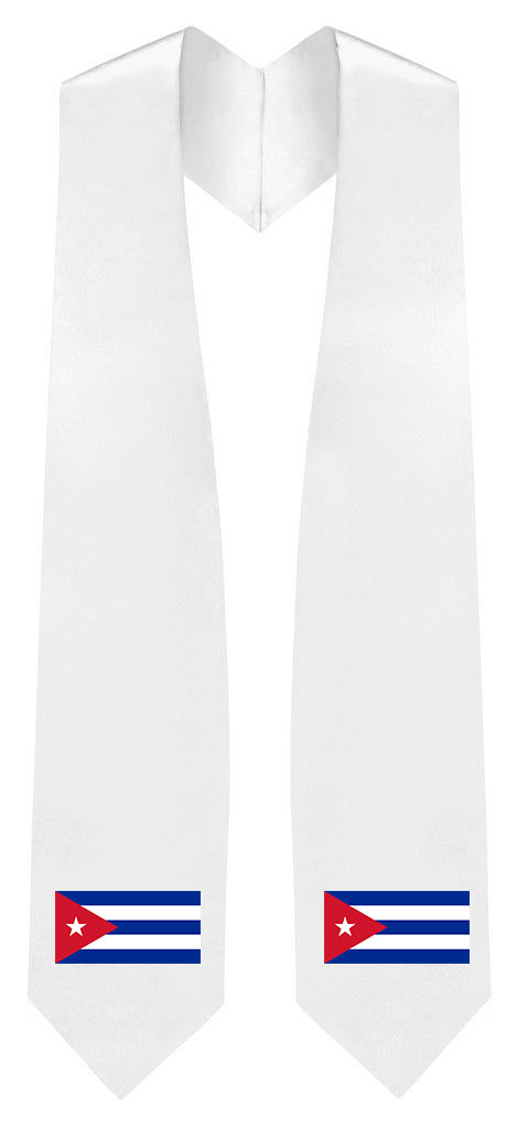 Cuba Embroidered Patch Stole - Cuban Flag Patch Sash - Stoles.com
