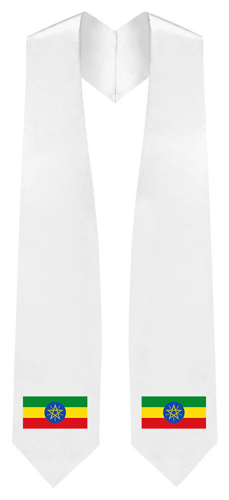 Ethiopia Embroidered Patch Stole - Ehiopian Flag Sash - Stoles.com