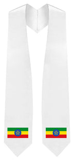 Ethiopia Embroidered Patch Stole - Ehiopian Flag Sash - Stoles.com