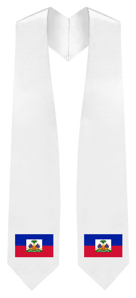 Haiti Embroidered Patch Stole - Haitian Flag Patch Sash - Stoles.com