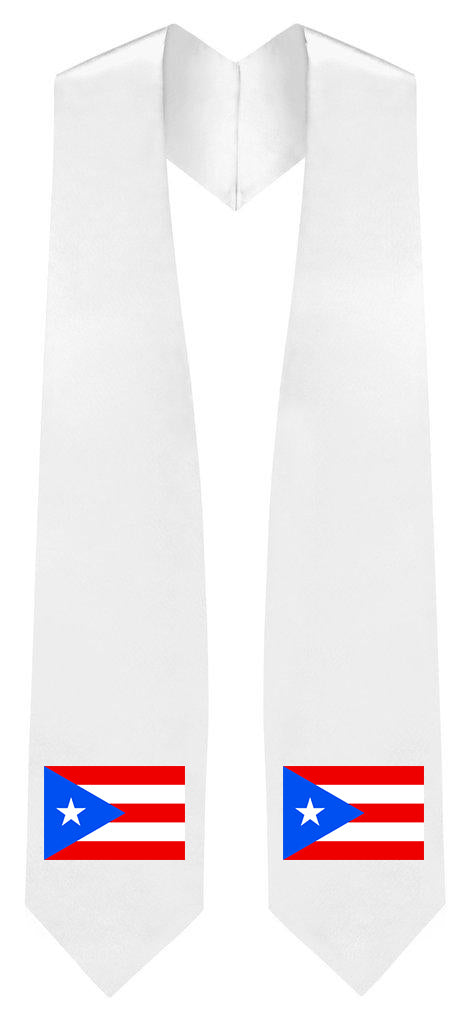 Puerto Rico Embroidered Patch Stole - Puerto Rican Flag Patch Sash