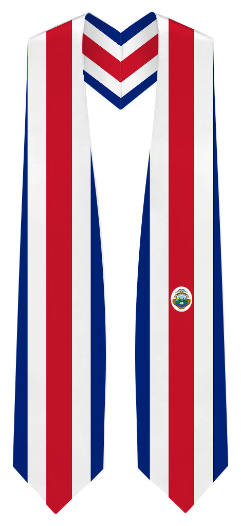 Costa Rica Graduation Stole - Costa Rican Flag Sash