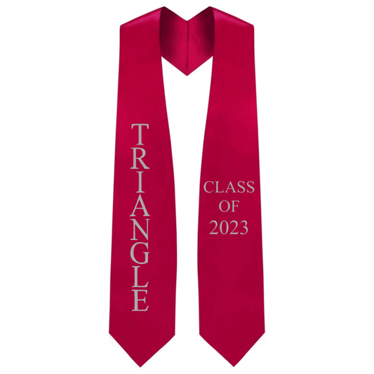 Triangle Lettered Stole w/ Year