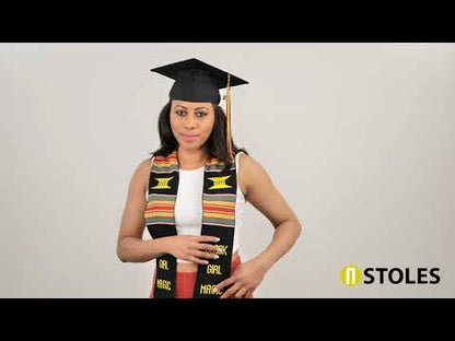 Black Girl Magic Kente Cloth Graduation Stole